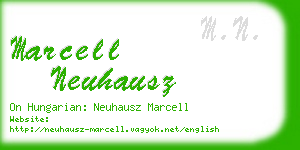 marcell neuhausz business card